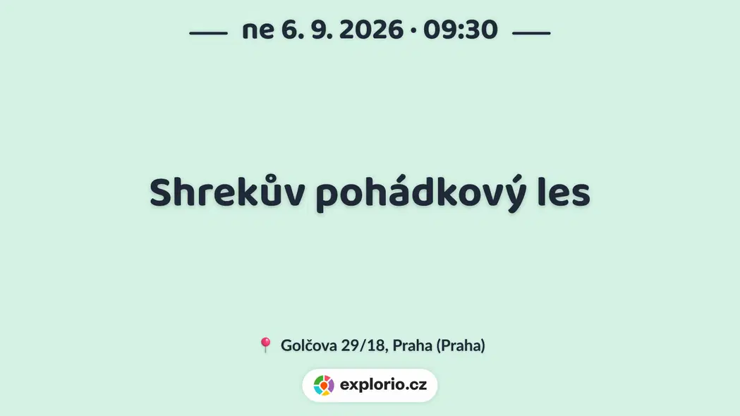 Shrekův pohádkový les – tvořivé dílny a Workshopy, Praha