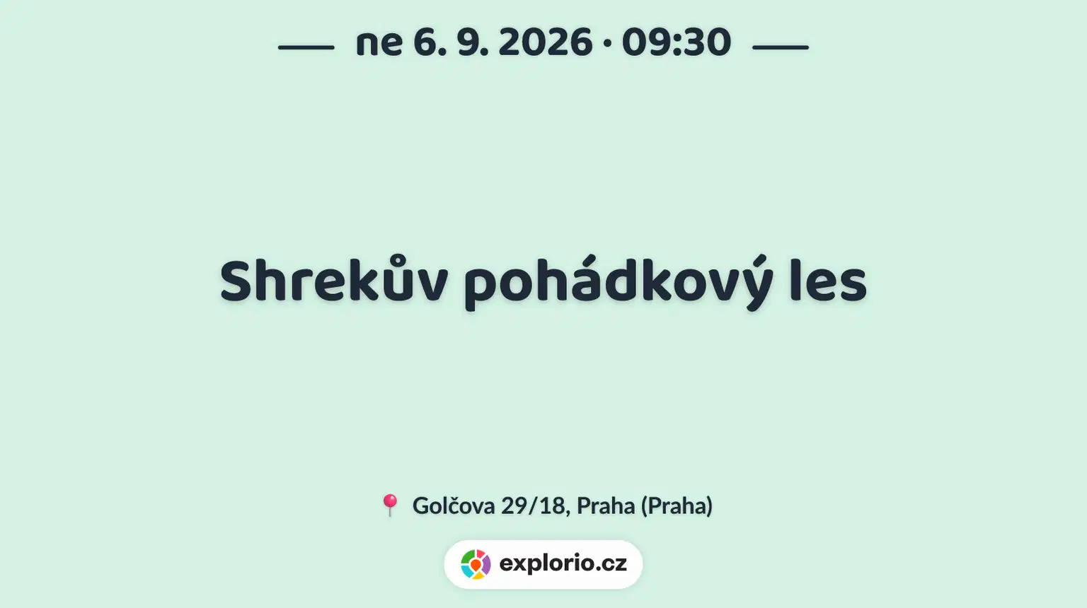 Shrekův pohádkový les – tvořivé dílny a Workshopy, Praha