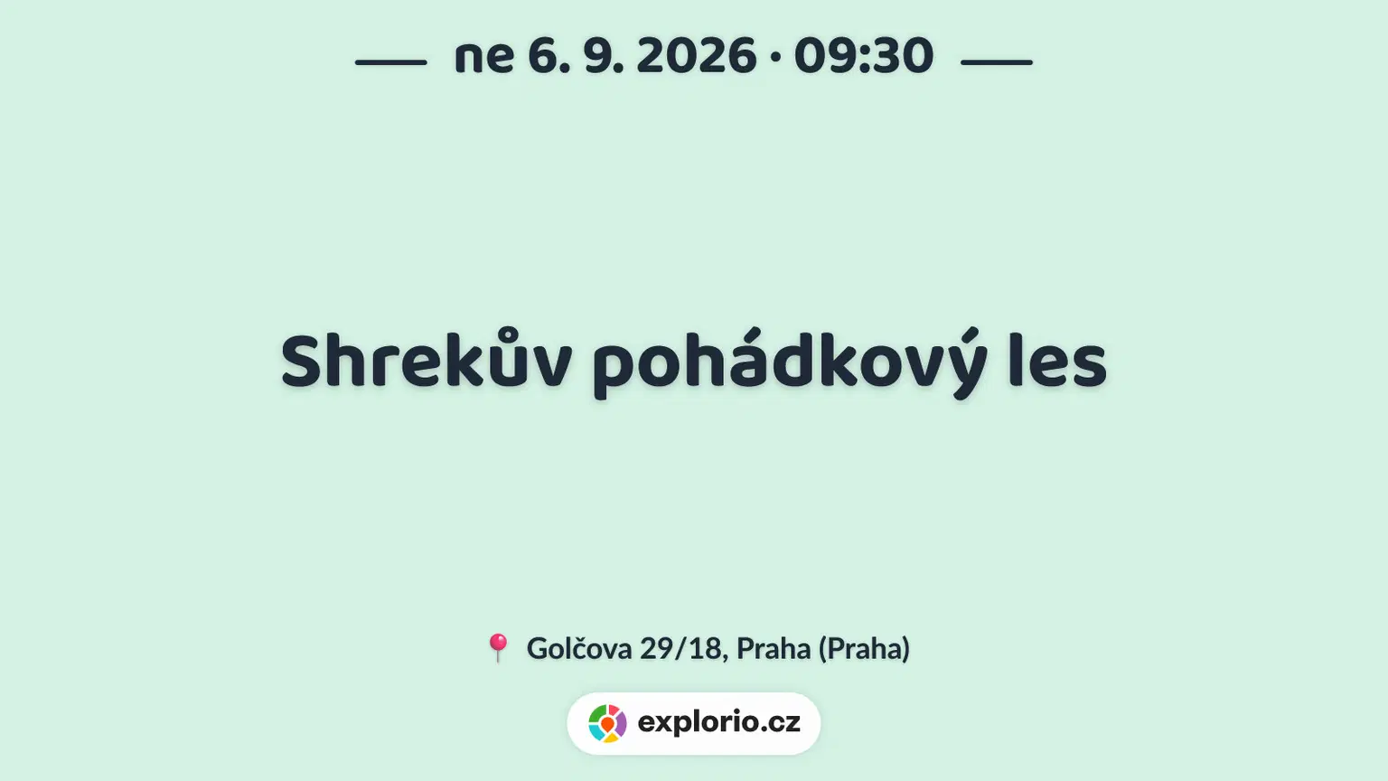 Shrekův pohádkový les – tvořivé dílny a Workshopy, Praha