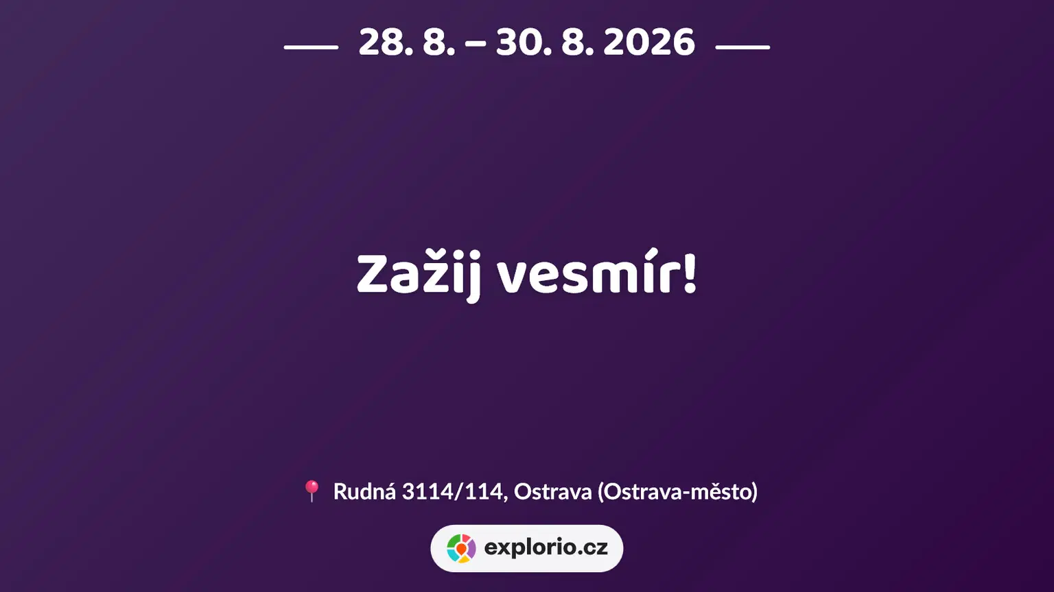 Zažij vesmír! – tvořivé dílny a Workshopy, Ostrava