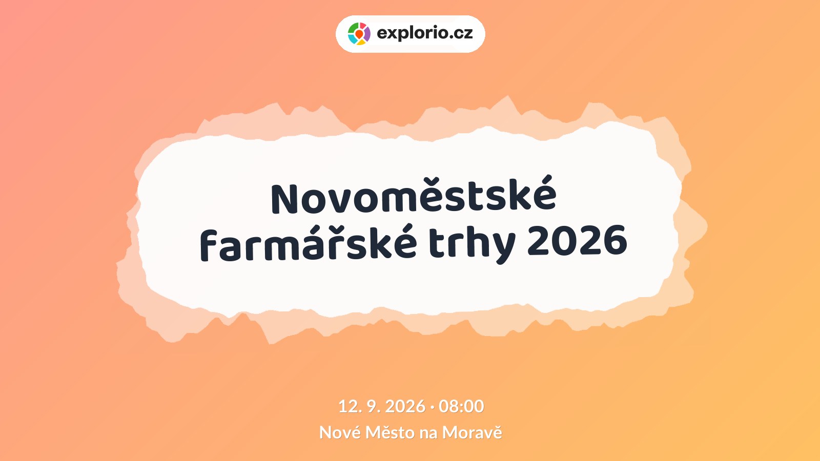 Novoměstské farmářské trhy 2026 – festivaly a Slavnosti, Nové Město na Moravě