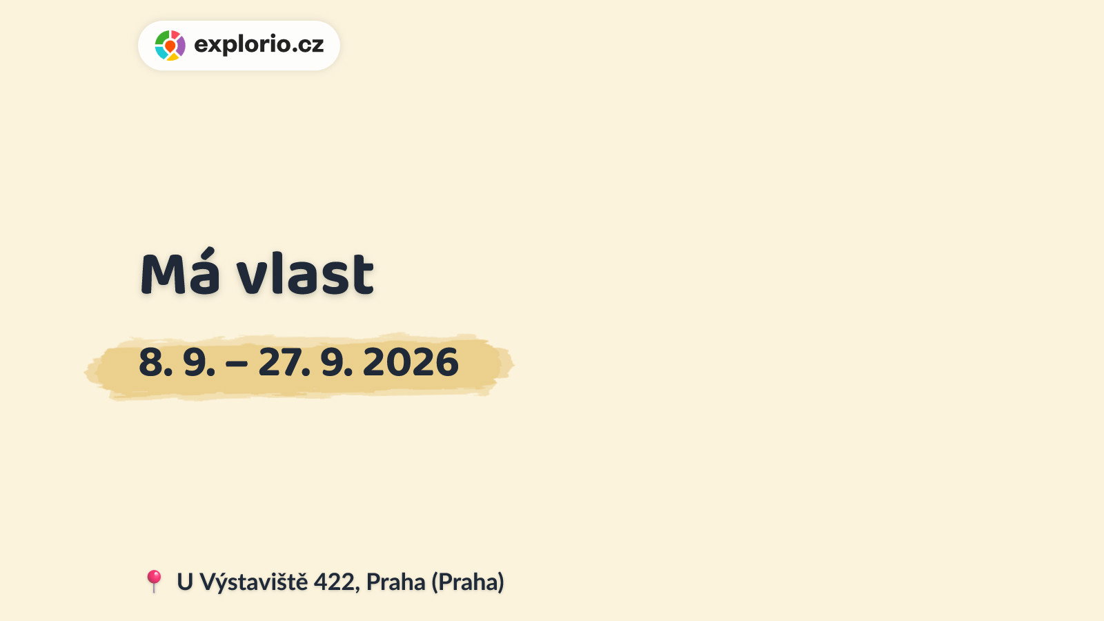 Má vlast – divadlo, Hudba a Kino, Praha