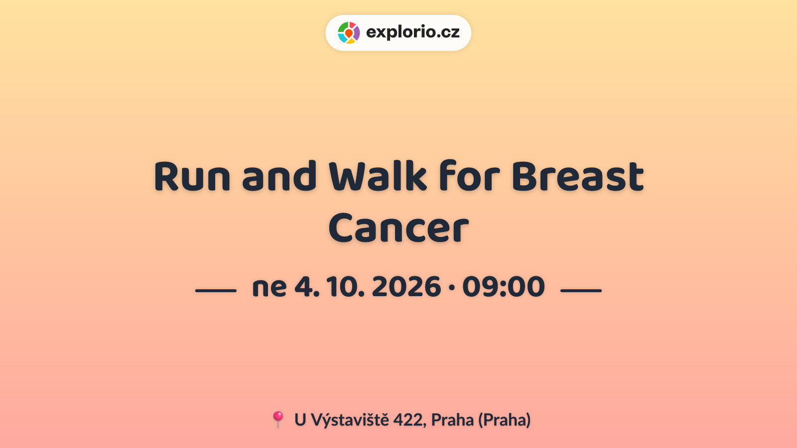 Run and Walk for Breast Cancer – sport a Pohyb, Praha