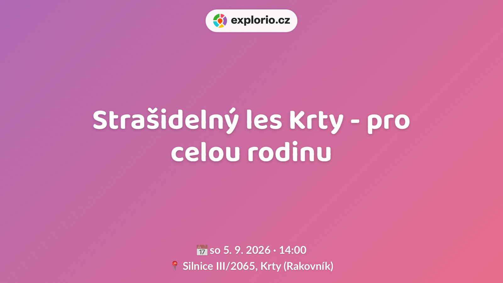 Strašidelný les Krty - pro celou rodinu – festivaly a Slavnosti, Krty