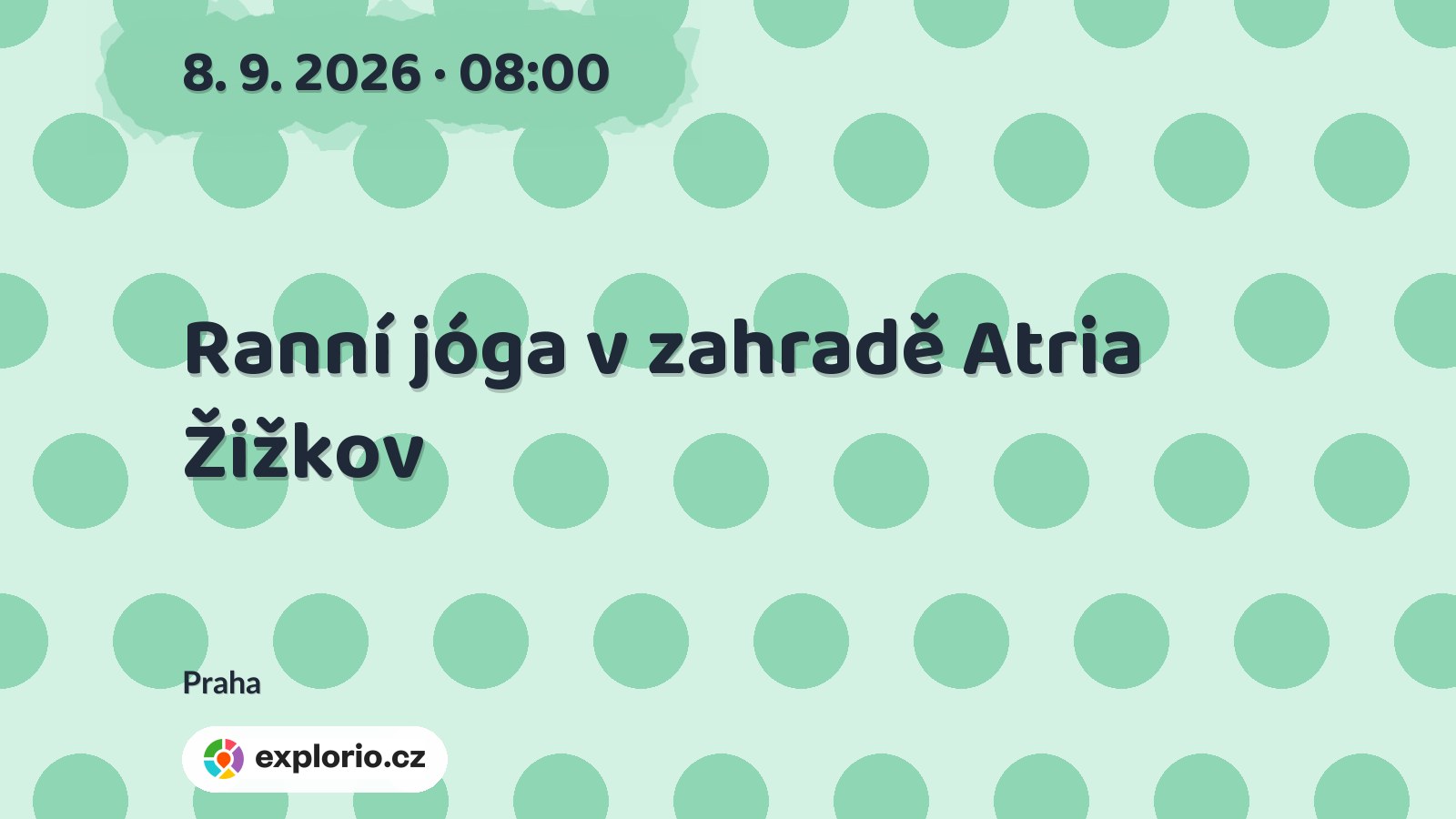 Ranní jóga v zahradě Atria Žižkov – sport a Pohyb, Praha
