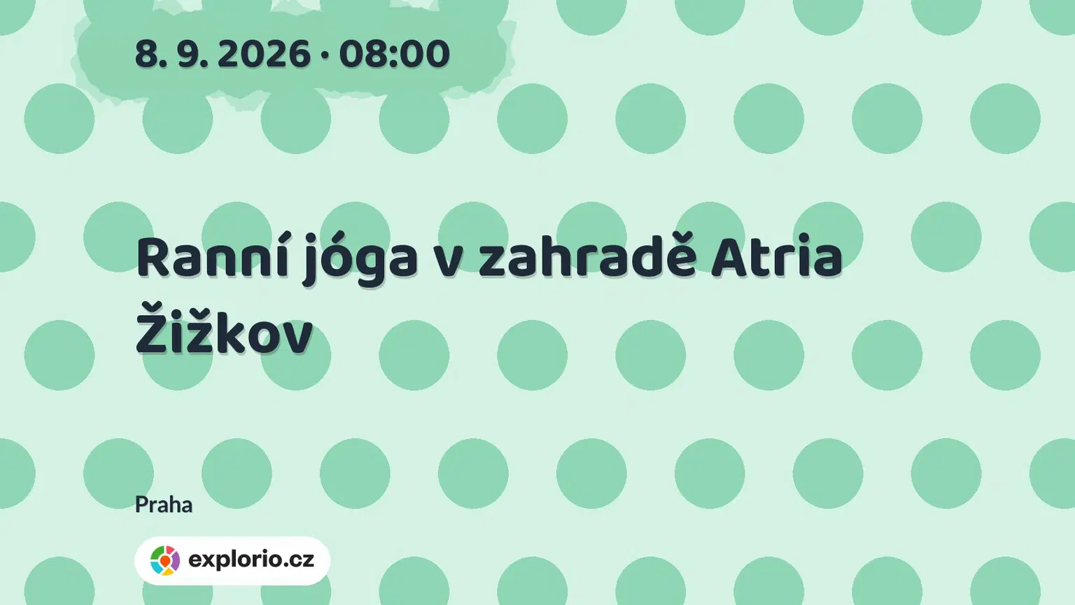 Ranní jóga v zahradě Atria Žižkov – sport a Pohyb, Praha