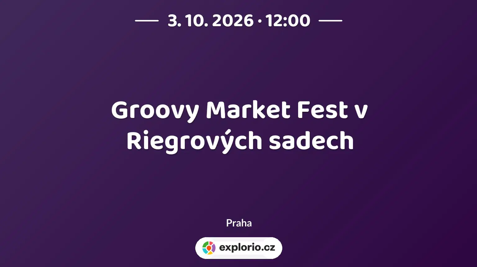Groovy Market Fest v Riegrových sadech – festivaly a Slavnosti, Praha