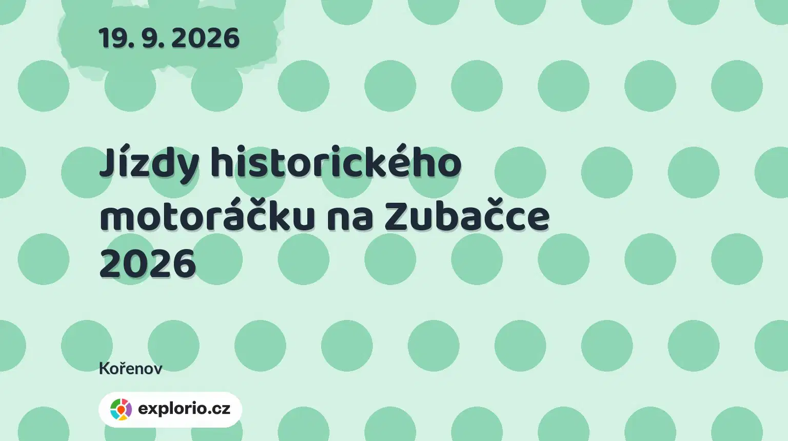 Jízdy historického motoráčku na Zubačce 2026 – festivaly a Slavnosti, Kořenov