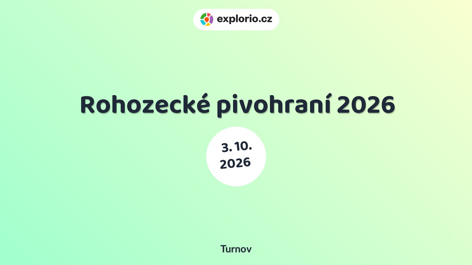 Rohozecké pivohraní 2026 – divadlo, Hudba a Kino, Turnov