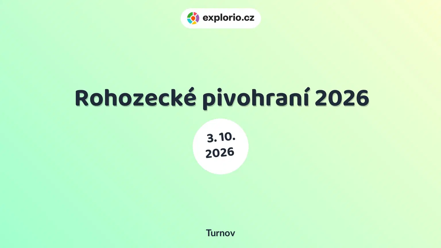 Rohozecké pivohraní 2026 – divadlo, Hudba a Kino, Turnov