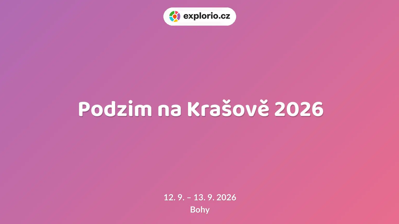 Podzim na Krašově 2026 – festivaly a Slavnosti, Bohy
