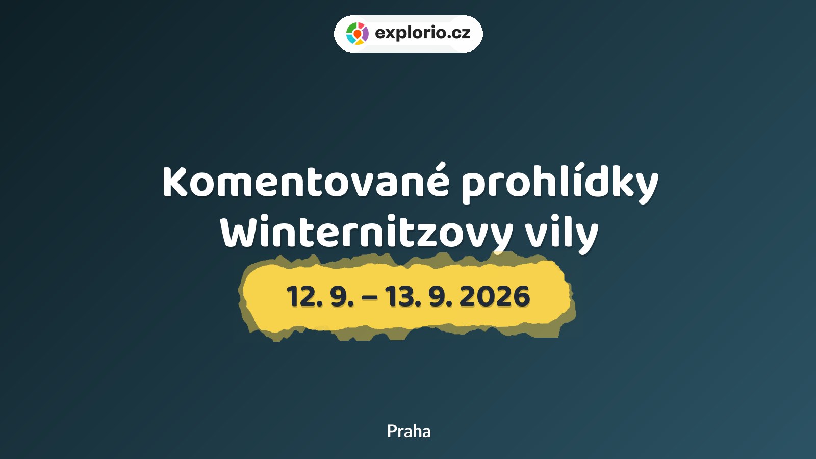 Komentované prohlídky Winternitzovy vily – divadlo, Hudba a Kino, Praha