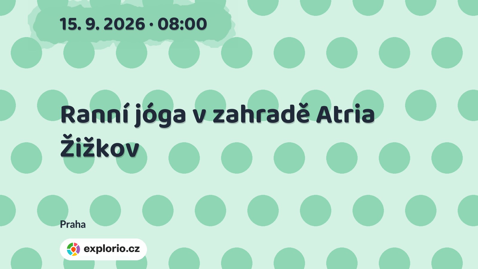 Ranní jóga v zahradě Atria Žižkov – sport a Pohyb, Praha