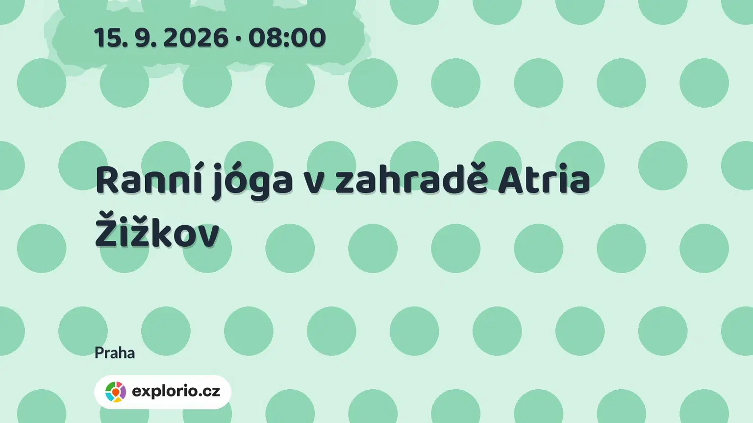Ranní jóga v zahradě Atria Žižkov – sport a Pohyb, Praha