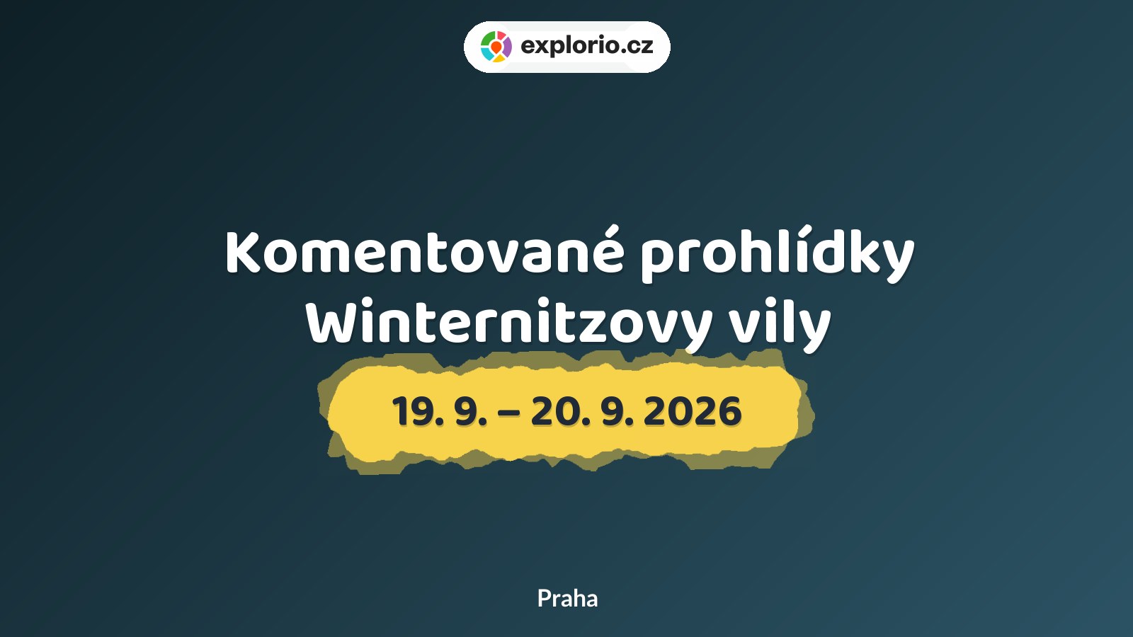 Komentované prohlídky Winternitzovy vily – divadlo, Hudba a Kino, Praha