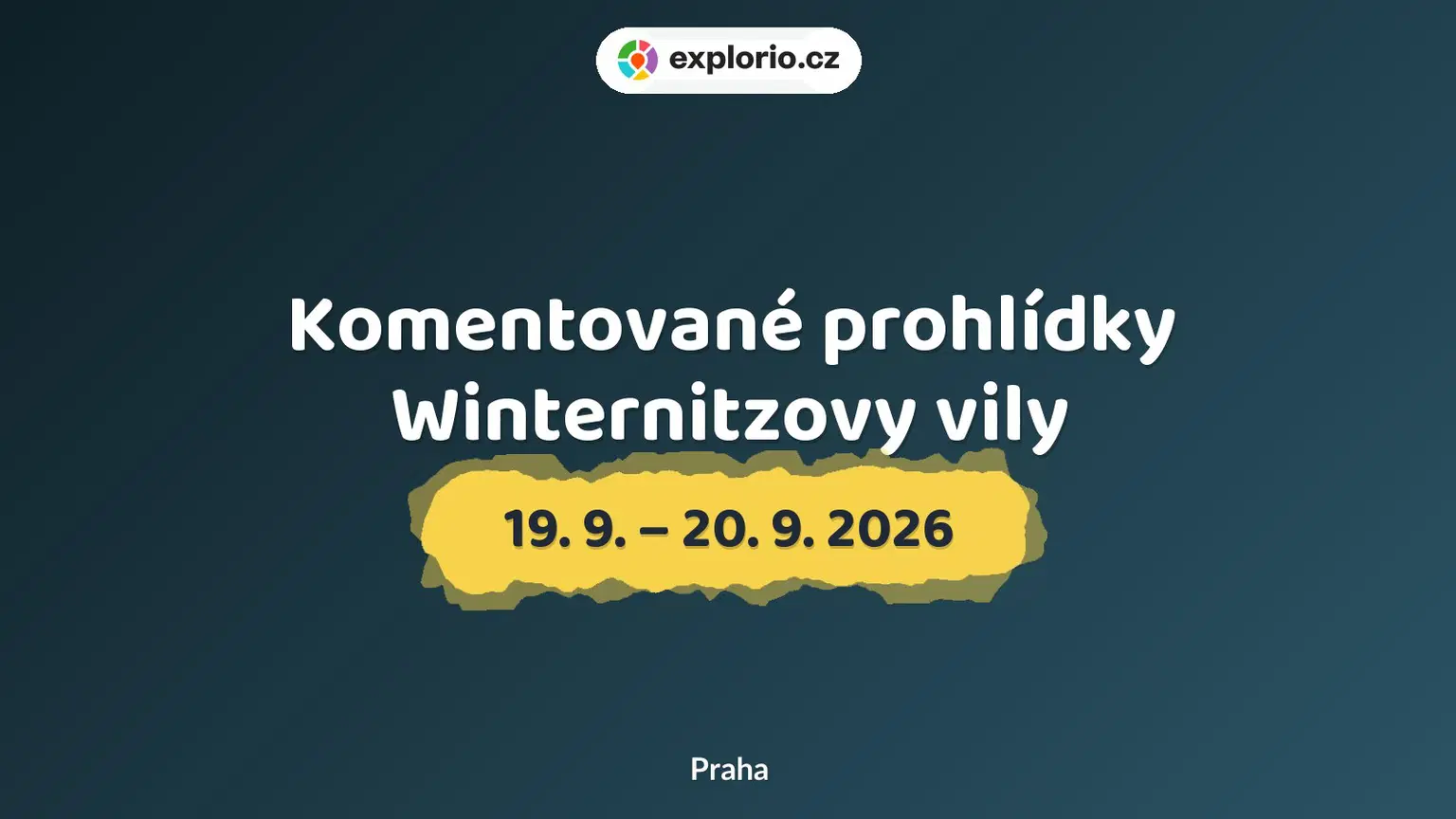 Komentované prohlídky Winternitzovy vily – divadlo, Hudba a Kino, Praha