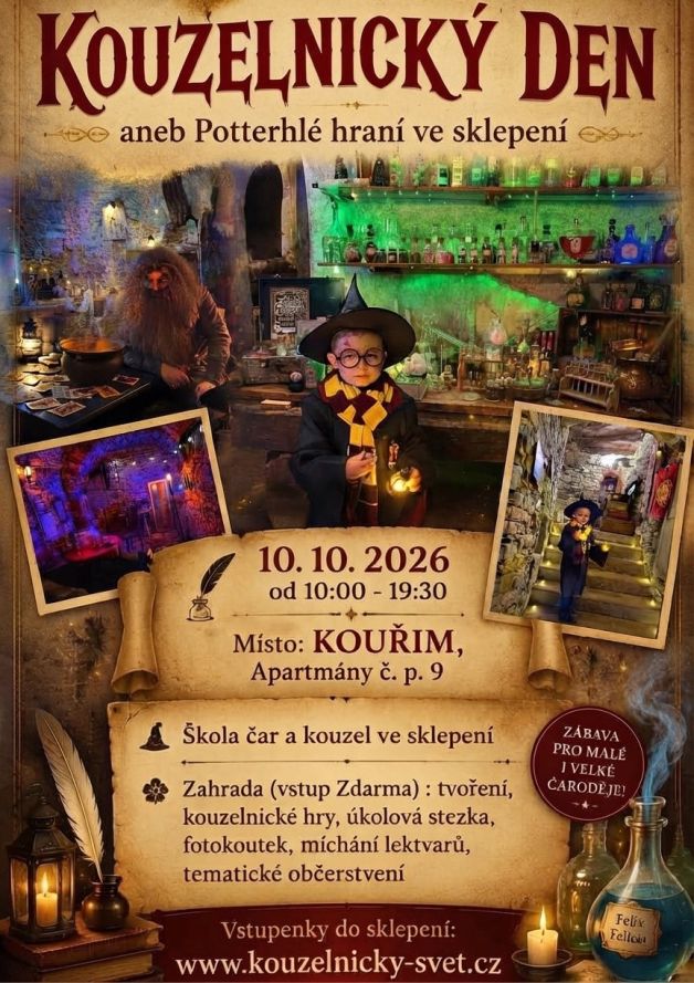 Kouzelnický den aneb Potterhlé hraní ve sklepení – festivaly a Slavnosti, Kouřim – fotka 2
