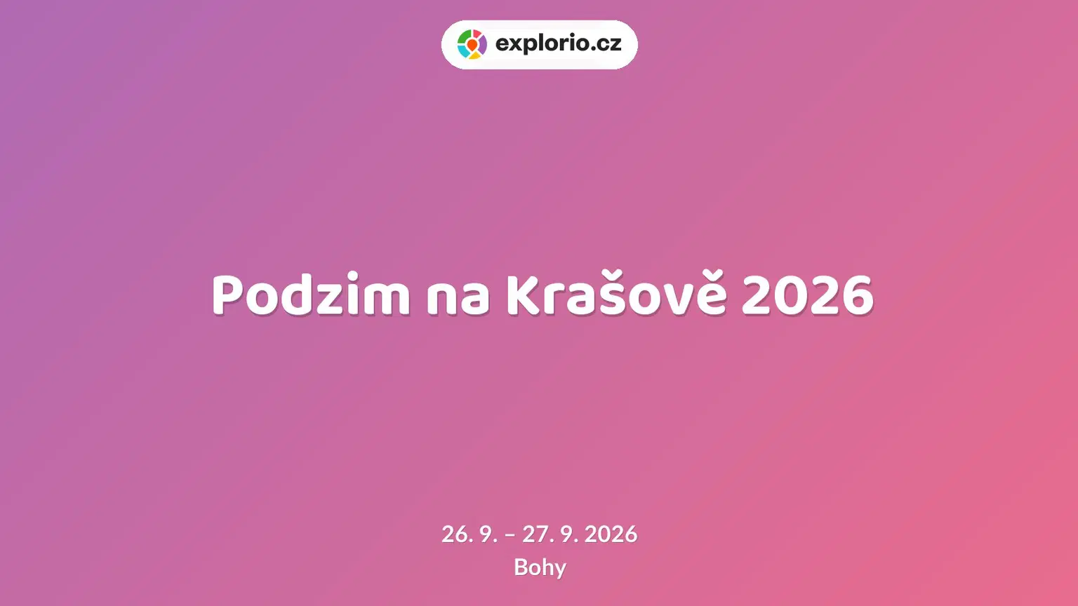 Podzim na Krašově 2026 – festivaly a Slavnosti, Bohy