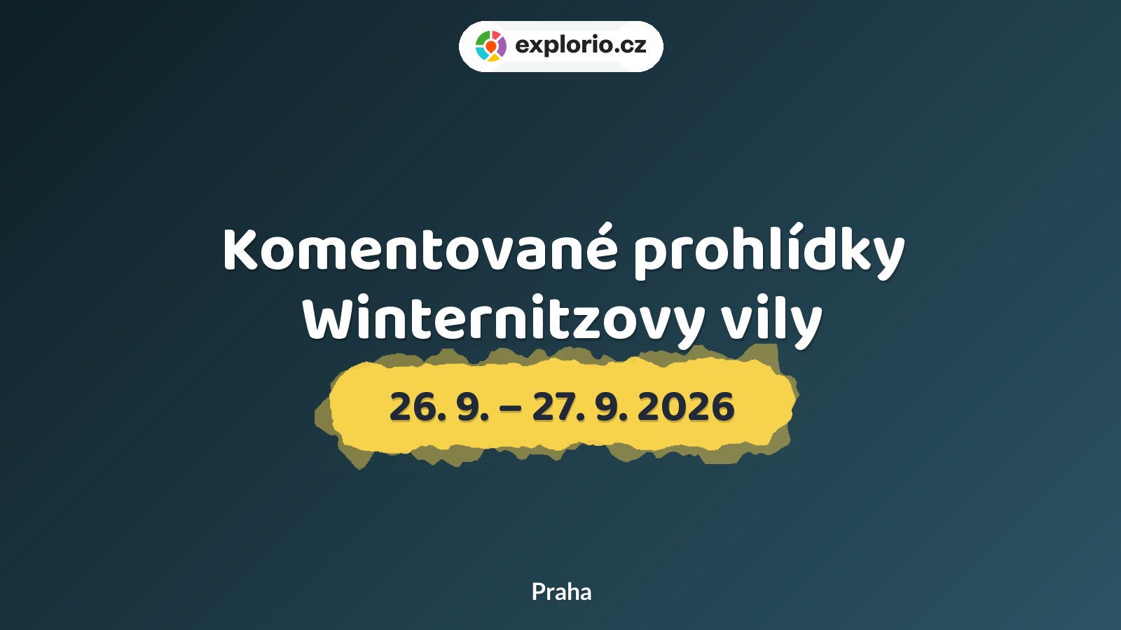 Komentované prohlídky Winternitzovy vily – divadlo, Hudba a Kino, Praha