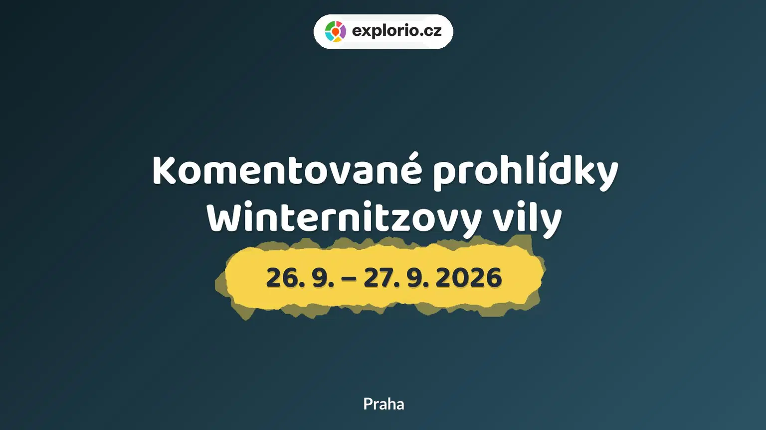 Komentované prohlídky Winternitzovy vily – divadlo, Hudba a Kino, Praha