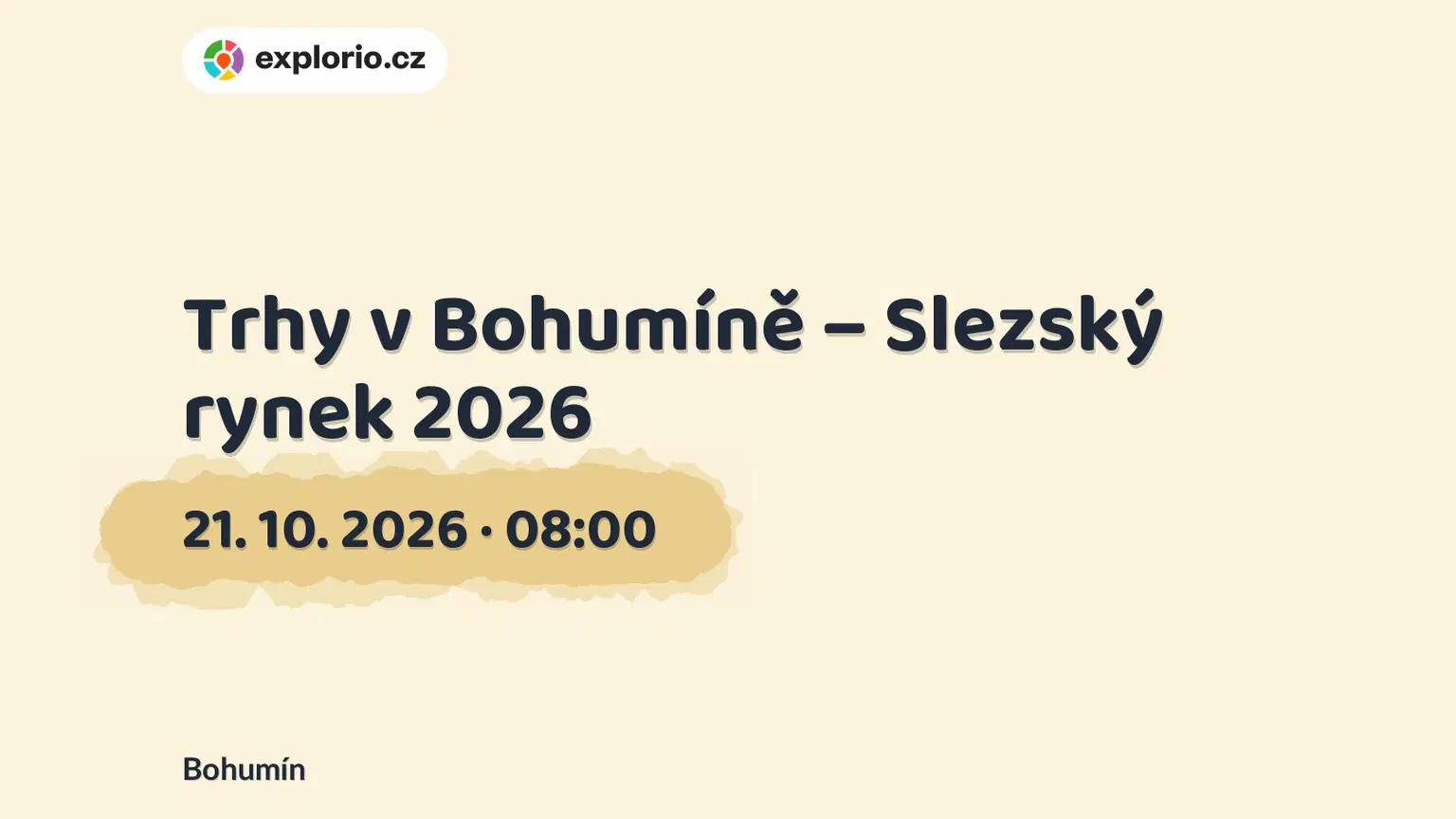 Trhy v Bohumíně – Slezský rynek 2026 – festivaly a Slavnosti, Bohumín