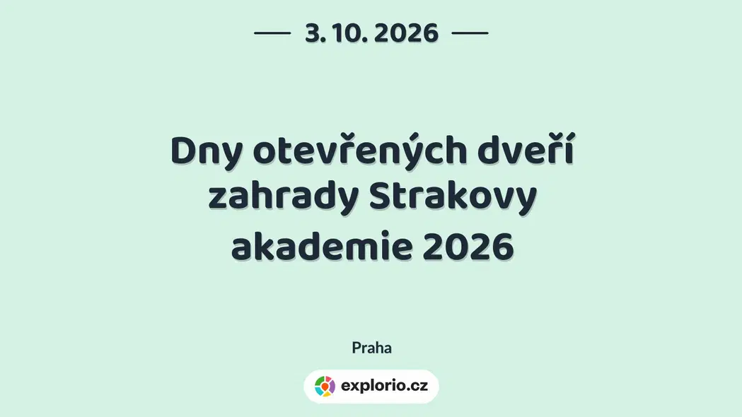 Dny otevřených dveří zahrady Strakovy akademie 2026 – festivaly a Slavnosti, Praha
