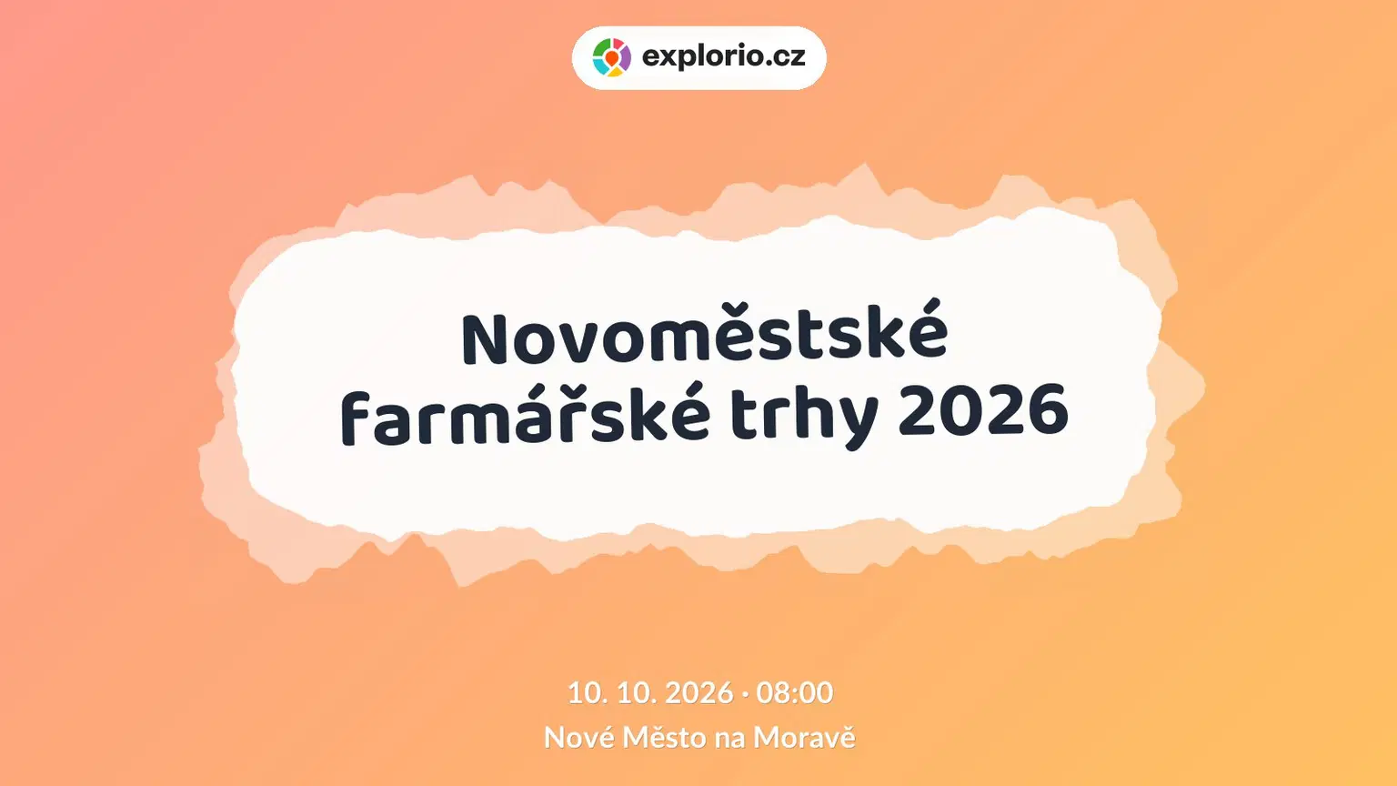 Novoměstské farmářské trhy 2026 – festivaly a Slavnosti, Nové Město na Moravě