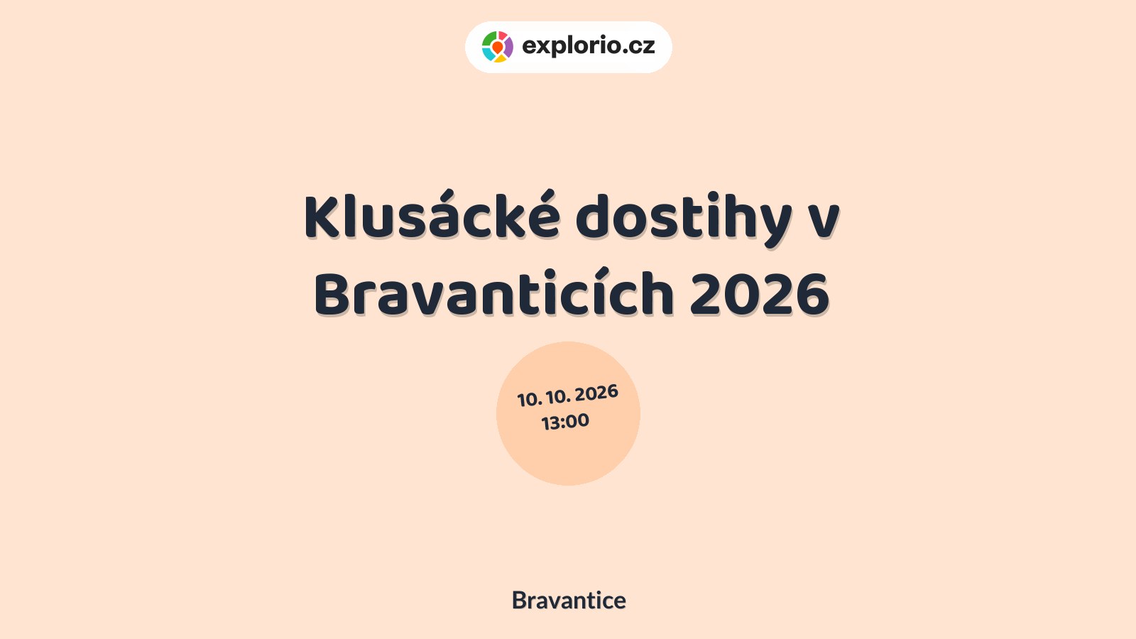Klusácké dostihy v Bravanticích 2026 – sport a Pohyb, Bravantice