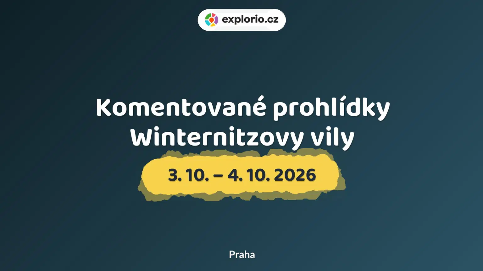 Komentované prohlídky Winternitzovy vily – divadlo, Hudba a Kino, Praha
