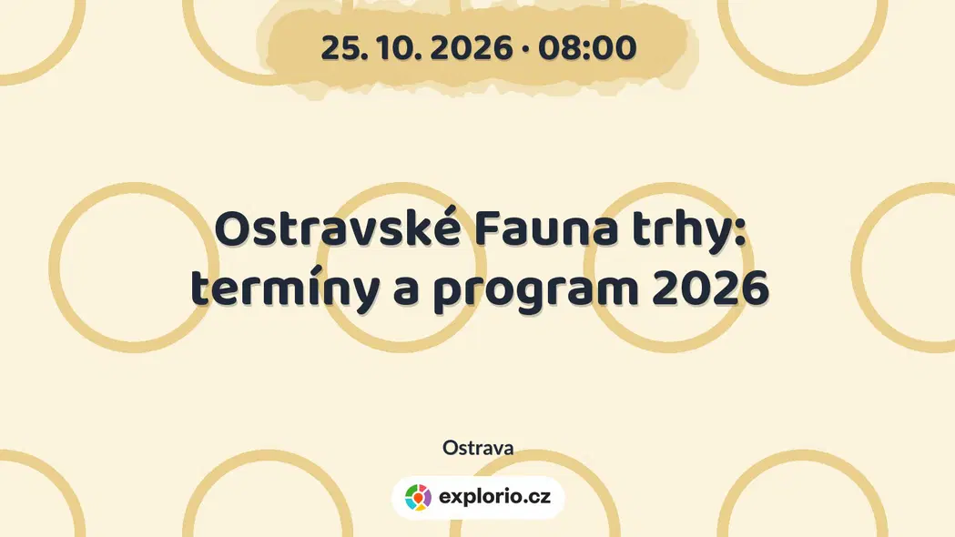 Ostravské Fauna trhy: termíny a program 2026 – prohlídky a Muzea, Ostrava