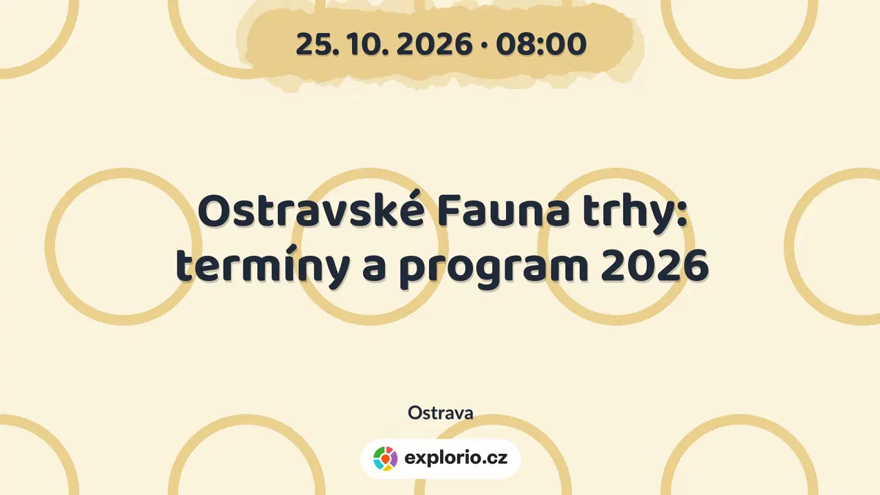 Ostravské Fauna trhy: termíny a program 2026 – prohlídky a Muzea, Ostrava