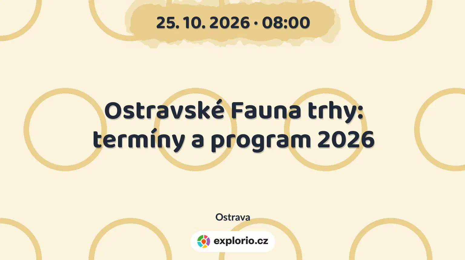 Ostravské Fauna trhy: termíny a program 2026 – prohlídky a Muzea, Ostrava