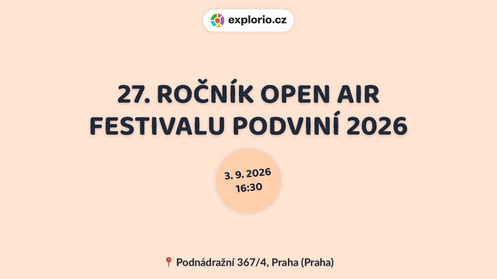 27. ROČNÍK OPEN AIR FESTIVALU PODVINÍ 2026 – divadlo, Hudba a Kino, Praha