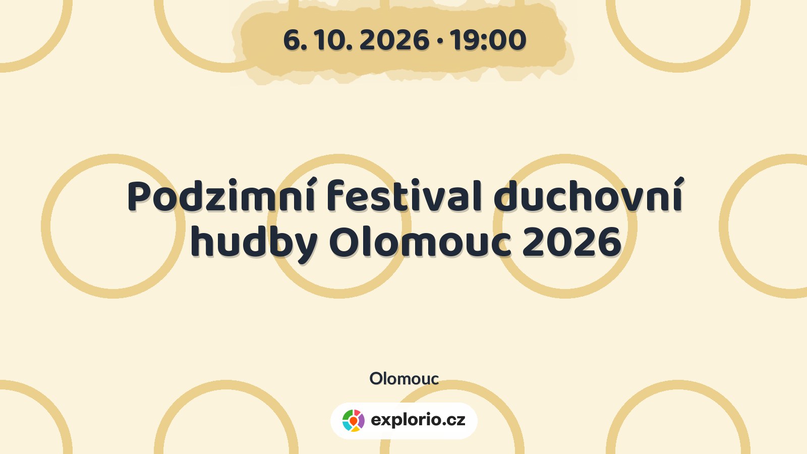 Podzimní festival duchovní hudby Olomouc 2026 – festivaly a Slavnosti, Olomouc