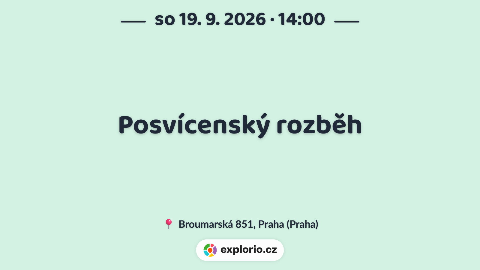 Posvícenský rozběh – sport a Pohyb, Praha