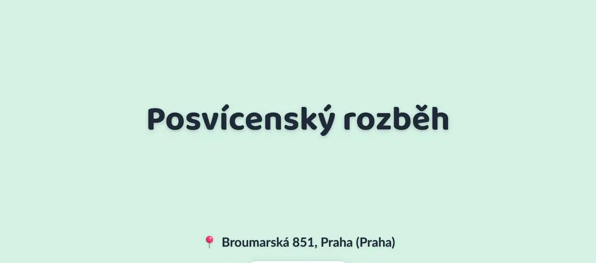 Posvícenský rozběh – sport a Pohyb, Praha