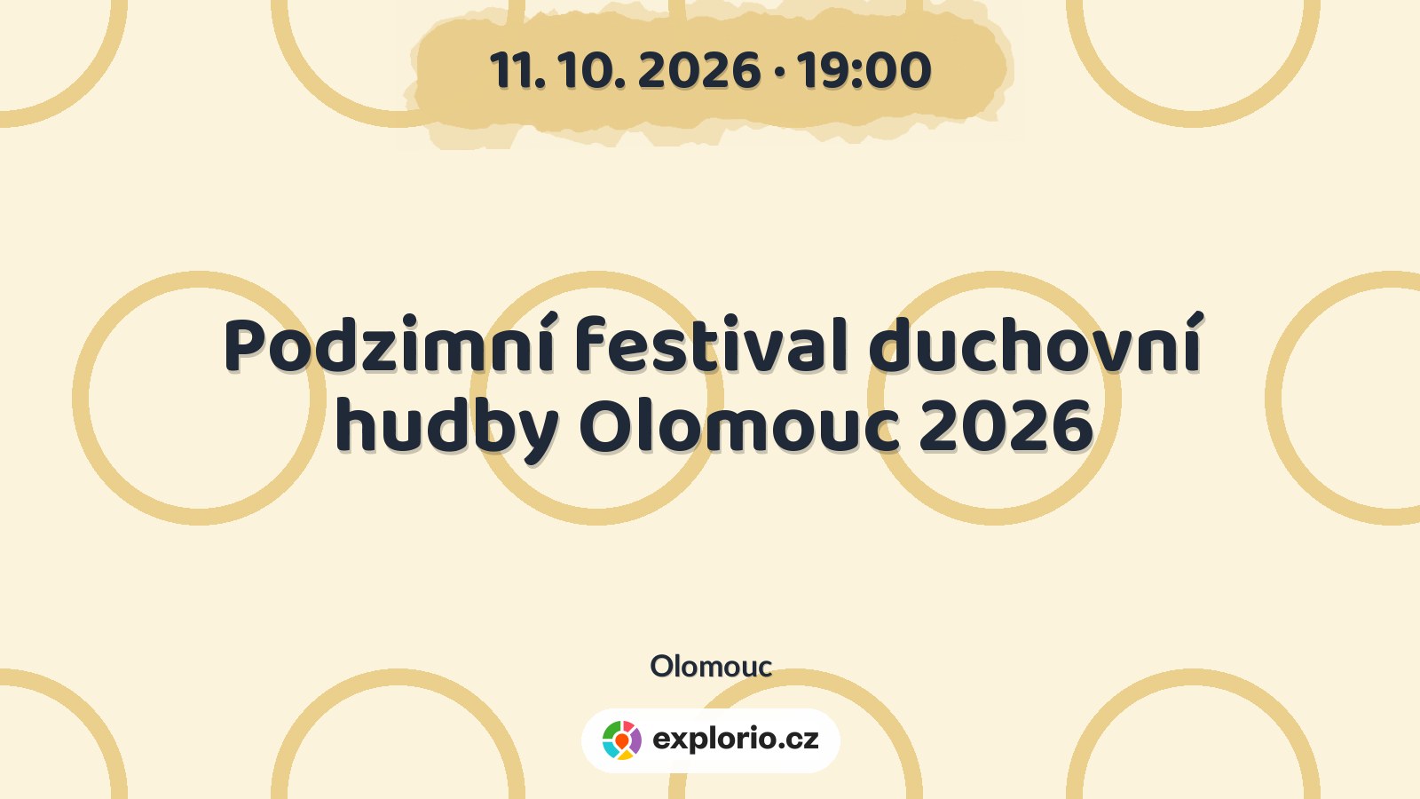 Podzimní festival duchovní hudby Olomouc 2026 – festivaly a Slavnosti, Olomouc