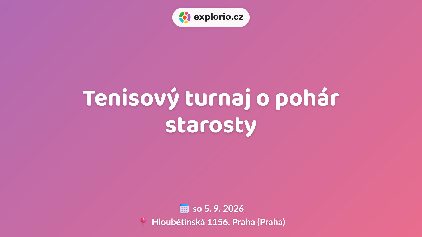 Tenisový turnaj o pohár starosty – sport a Pohyb, Praha