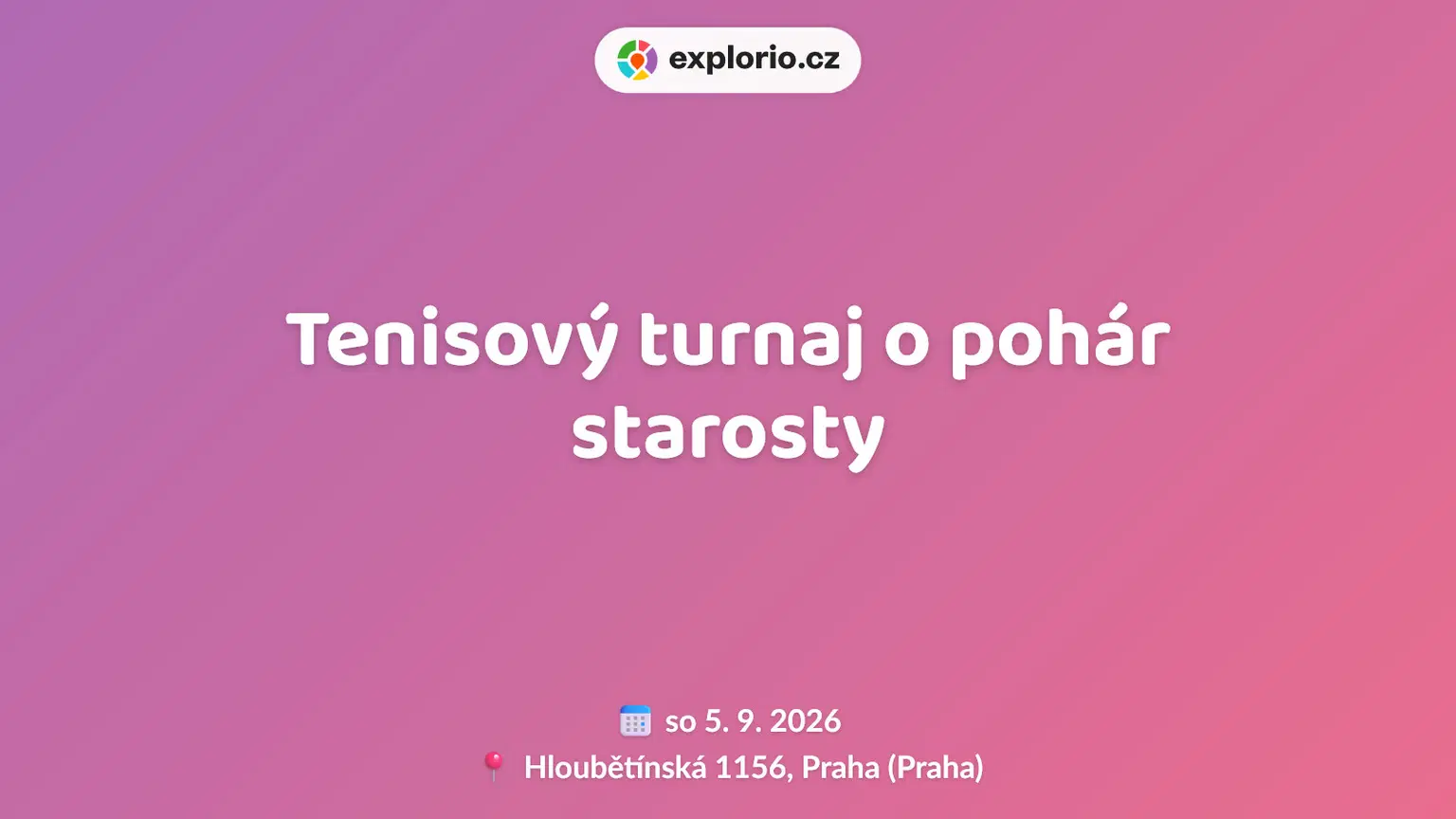 Tenisový turnaj o pohár starosty – sport a Pohyb, Praha