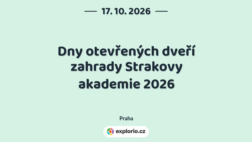 Dny otevřených dveří zahrady Strakovy akademie 2026 – festivaly a Slavnosti, Praha