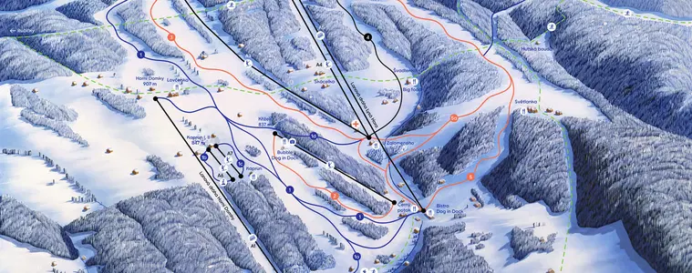 Nahoru Resort Rokytnice – lyžařské areály, Rokytnice nad Jizerou