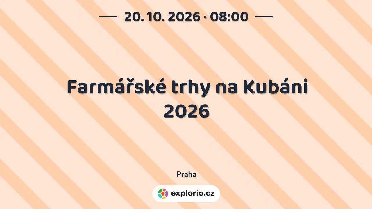 Farmářské trhy na Kubáni 2026 – festivaly a Slavnosti, Praha
