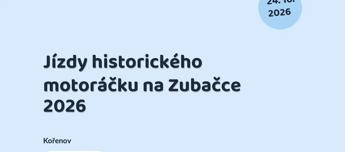 Jízdy historického motoráčku na Zubačce 2026 – festivaly a Slavnosti, Kořenov