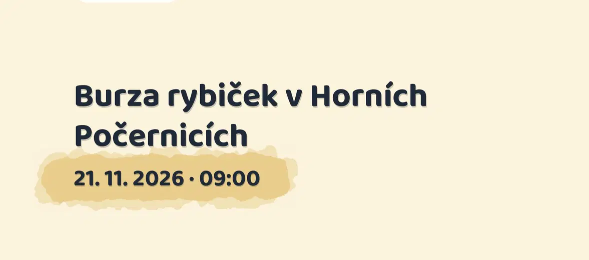 Burza rybiček v Horních Počernicích – příroda a Zvířátka, Radonice