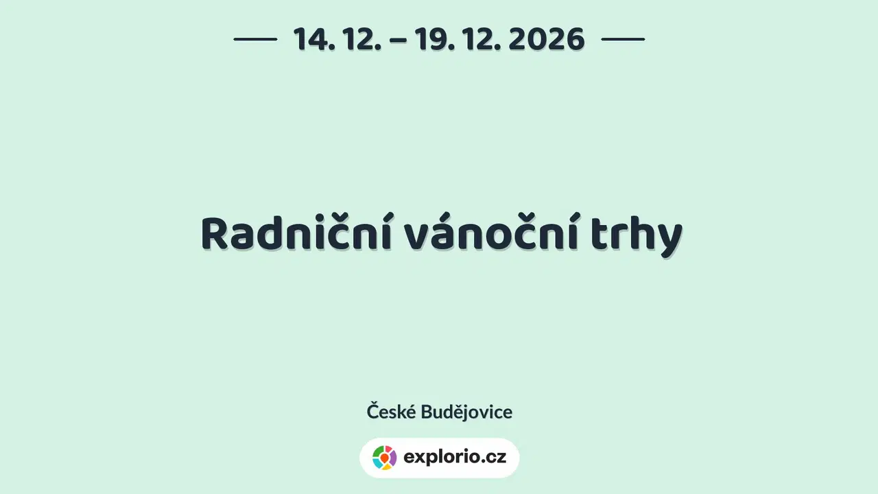 Radniční vánoční trhy – festivaly a Slavnosti, České Budějovice