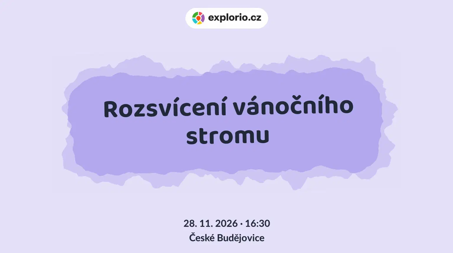Rozsvícení vánočního stromu – festivaly a Slavnosti, České Budějovice