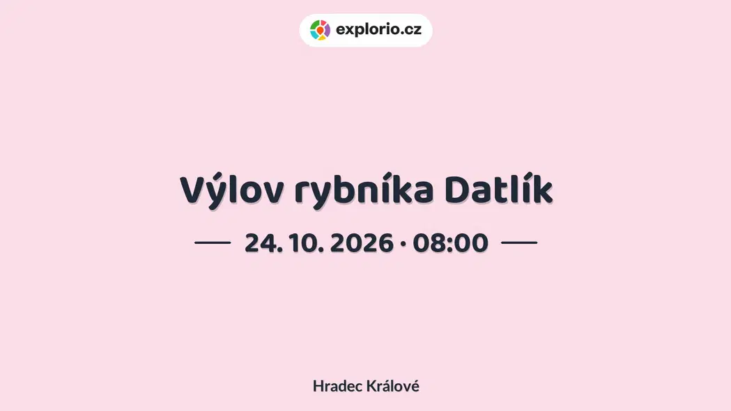 Výlov rybníka Datlík – příroda a Zvířátka, Hradec Králové