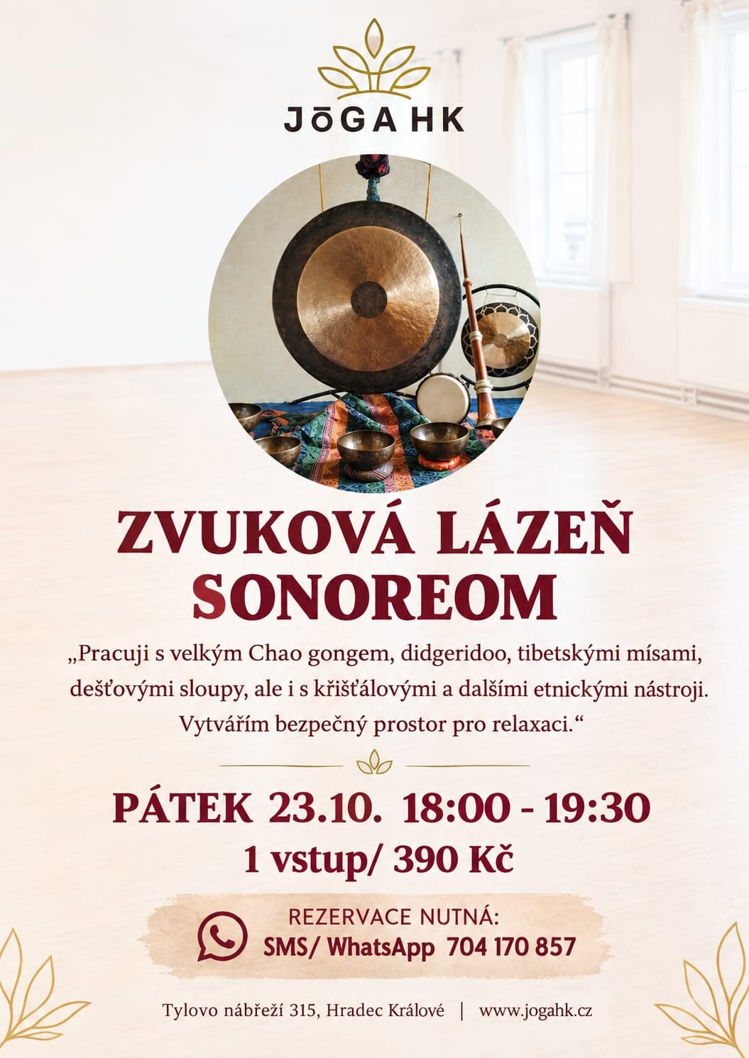 Zvuková lázeň SONOREOM – tvořivé dílny a Workshopy, Hradec Králové – fotka 2