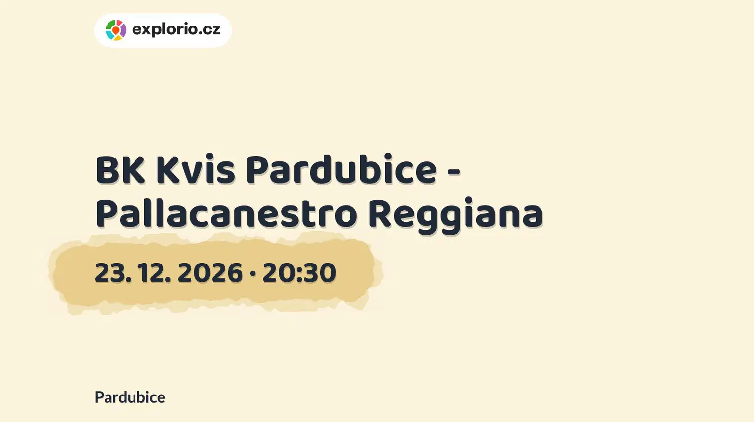 BK Kvis Pardubice - Pallacanestro Reggiana – sport a Pohyb, Pardubice