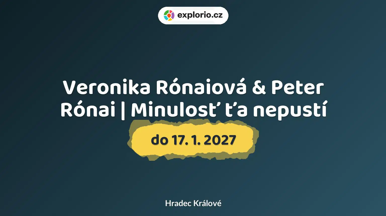 Veronika Rónaiová & Peter Rónai | Minulosť ťa nepustí – prohlídky a Muzea, Hradec Králové